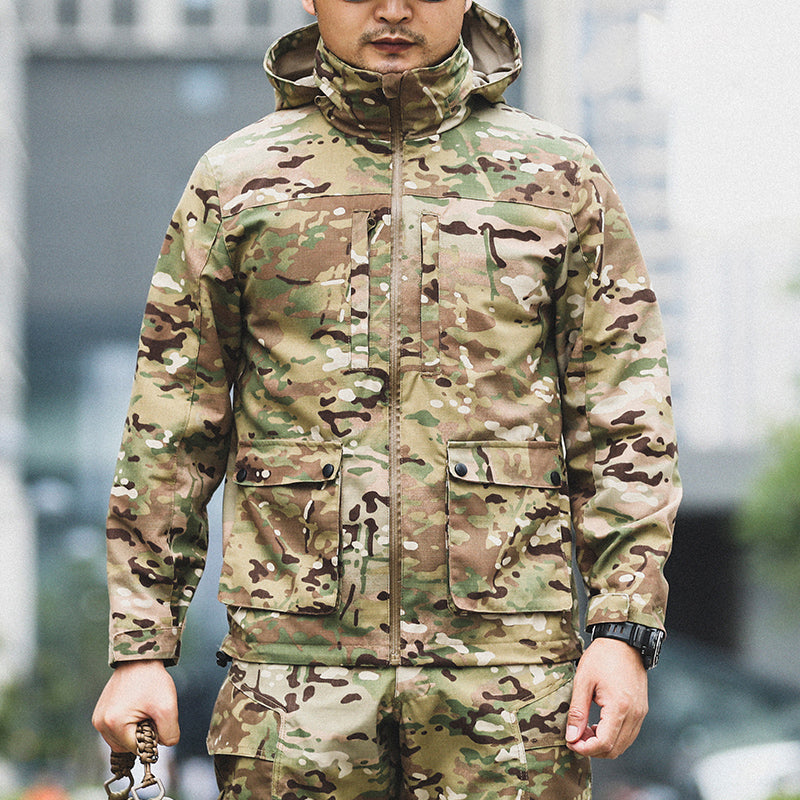 Experience the Great Outdoors in Style with Our Men's Outdoor Camouflage Jacket